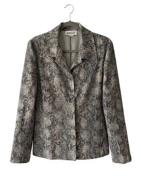 Briggs New York Snake-Print Blazer in Black & Gray - SZ L